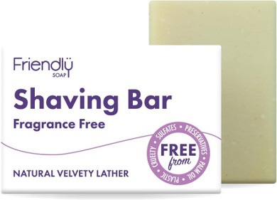 Friendly Soap - Naked & Natural Orange & Lavender Shaving Bars (7 x 95g), Rich, Soothing, Refreshing, Plant-Based, Cruelty-Free, Made By Hand, No Preservatives or Sulphates, Sustainable, Recyclable