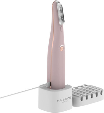 Magnitone DermaQueen Vibra-Sonic Facial Hair Removal Face Dermaplaning Dermaplane Blades Razors Exfoliator, Instant Smoother Radiant Skin, Removes Facial Fuzz, Exfoliates Dry + Dead Skin