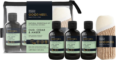 Baylis & Harding Goodness Oud, Cedar & Amber Essentials Gift Set - Vegan Friendly (Pack of 1)