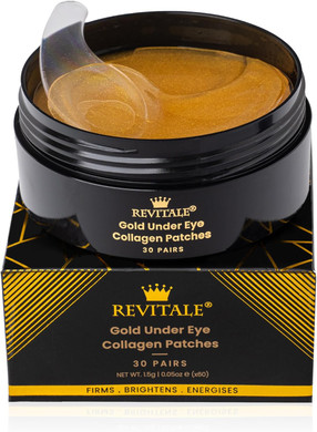 Revitale Pure Vegan Under Eye Patches, Helps Reduce Puffy Eyes & Dark Circles, Revitalise Dull Eye Masks - Nourishes, Renews, Soothes (Jar - 30 Pair)