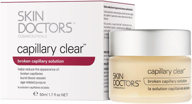 Skin Doctors, Capillary Clear Helps improve the appearance of broken capillaries Reduces the appearance of burst blood vessels help to reduce facial redness and promote an even complexion 50ml