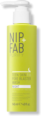 Nip + Fab Teen Skin Fix Pore Blaster Day Face Wash with Wasabi Extract and Vitamin E Cleansing Micellar Gel Facial Cleanser for Oil Control, Refining Minimizing Pores, 145ml
