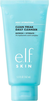 e.l.f. SKIN Holy Hydration! Clean Freak Daily Cleanser, Gentle Hydrating Gel Face Cleanser, Made With Hyaluronic Acid, Vegan & Cruelty-Free, 163ml