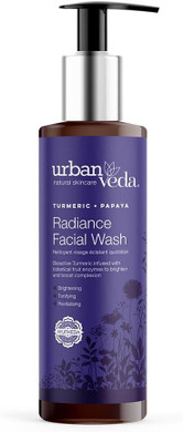 Urban Veda Radiance Facial Wash | Simple Face Wash | For Dry, Dull and Dehydrated Skin | Papaya, Licorice and Turmeric Extract | Skin Brightening Formula | Face Wash Women | Mens Face Wash | 150 ML