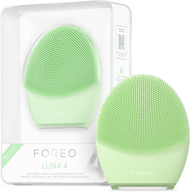 FOREO LUNA 4 Facial Cleansing Brush - Firming Face Massager - Anti Aging Face Brush - Enhances Absorption of Skin Care Products - Simple Face Care - Combination skin