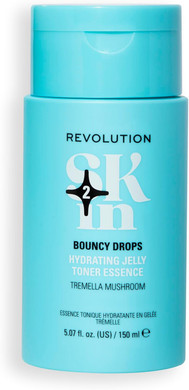 Revolution Skin, Bouncy Drops Tremella Mushroom Hydrating Jelly Toner Essence, Facial Toner with Vitamin B5, Plumps & Smoothes Skin, Vegan & Cruelty-Free, 150ml
