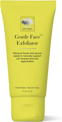 New Nordic Gentle Face Exfoliator with Hibiscus Flowers and Apricot Seeds - Promotoes Skin Renewal - All Skin Types - For Daily Use - 75ml