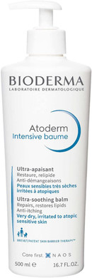 Bioderma Atoderm Intensive Balm - Ultra-Soothing Emollient Cream for Very Dry, Itchy to Eczema Prone Skin, Moisturiser Nourishes, Soothes & Reduces Itching - 500ML
