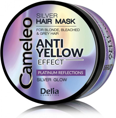 Cameleo - Silver Toning Mask - No Yellow Effect - Purple Treatment & Colour Protect for Blonde, Grey, White Hair - Platinum Tones - UV Protect - No Parabens - 200ml