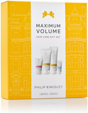 Philip Kingsley | Maximum Volume Hair Care Gift Set | Includes Elasticizer Treatment, Body Building Weightless Shampoo, Body Building Conditioner, Finishing Touch Frizz Fighting Gloss | 4 Set