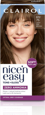 Clairol Nice'n Easy Tone+Gloss Semi Permanent Hair Dye - 611/75 Light Ash Brown