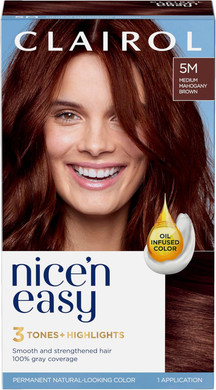 Clairol Nice'n Easy Crème, Natural Looking Oil Infused Permanent Hair Dye, 5C Medium Cool Brown, 1 Count (Pack of 1)