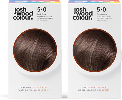 Josh Wood Permanent Colour 5.5 (Brown) Celebrity-approved ammonia-free - Leaves hair super shiny and hydrated with 100% grey hair coverage - Natural-looking and Vegan