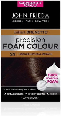 John Frieda Precision Foam Colour 5B, Salon Finish Hair Dye, 100 Percent Grey Coverage, Medium Chocolate Brown, 1 Count (Pack Of 2)