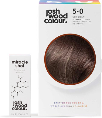 Josh Wood Colour Miracle Kit - Permanent Colour 6.5 and Miracle Shot,62% LESS BREAKAGE, 2.7 TIMES STRONGER HAIR, 38% LESS COLOUR FADE, Covers 100% of grey, Ammonia free