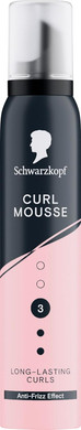 Schwarzkopf Mousse Curl 200 ml, Hold Level 3, Mousse for Curly Girl Method, Long Lasting Curls, Anti-Frizz Effect, Vegan Formula