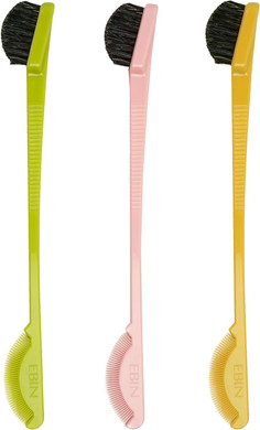 EBIN NEW YORK 24 Hour Edge Tamer Brush 2-in-1 Brush & Comb 3pack  Swine Bristle, Dual-ended, No Flaking, Styling Tool | Regular, Hard, Extreme