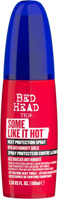 Bed Head by TIGI Some Like It Hot Heat Protection Spray - Heat Defence Shield with Anti Humidity protection and Frizz Control for hair that's heat styled, 100ml