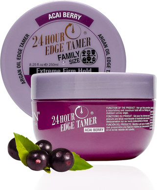 EBIN NEW YORK 24 Hour Edge Tamer Refresh  Extreme Firm Hold, 2.7 Oz, Watermelon  No Flaking, No White Residue, Shine and Smooth with Argan Oil & Castor Oil