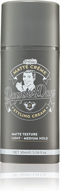 Dapper Dan Matte Cream Pomade, Light to Medium Hold Styling Hair Cream for Men, for All Day Hold Long Matte Texture and Hold, Light Fresh Fragrance, 1 x 90ml