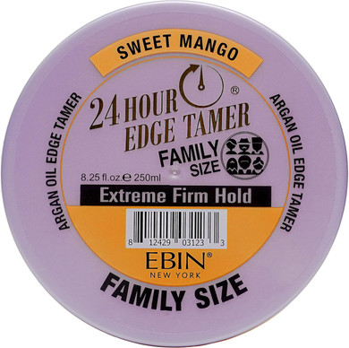 EBIN NEW YORK 24 Hour Edge Tamer Refresh  Extreme Firm Hold, 8.25 Oz, Sweet Mango  No Flaking, No White Residue, Shine and Smooth with Argan Oil & Castor Oil