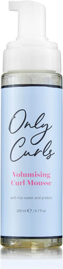 Only Curls Curl Mousse, 200ml, Curly Hair Product, Curl Volumiser & Control, Protein Rich, Lightweight Styling Foam, Conditioned, Defined, Frizz-Free Curls, For All Curly Hair Types