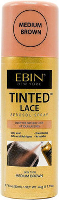 EBIN Tinted Lace Spray (80ml, Medium Brown)