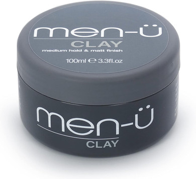 men-u CLAY styling 100ml, mens hair products  Great for matt & choppy styles. SIGNATURE MELON FRAGRANCE - Mens hair wax, medium hold & matt finish.100ml styling puck