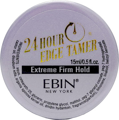 EBIN NEW YORK 24 Hour Edge Tamer Extreme Firm Hold 180ml  No Flake Edge Control Gel for Curly Hair  Sweatproof, Vegan, Paraben-Free, Long-Lasting Styling Grip, Smooth Finish for Unisex Use