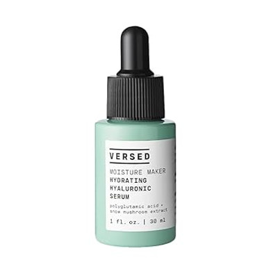 Versed Moisture Maker Hydrating Hyaluronic Serum - Lightweight Face Serum For Dry Skin, Moisturizing Polyglutamic Acid + Snow Mushroom Extract For Soothing, Plumping Hydration Day & Night (1Oz)