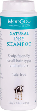 MooGoo Dry Shampoo Powder  Natural, Talc-Free, Non-Aerosol Hair Refresher & Volumiser for All Hair Types & Colours, Scalp-Friendly Formula, 100g / 3.5 oz