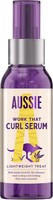 Aussie Work That Curl Lightweight Oil 100ml. Multi-Tasking Hair Serum to Boost Shine, Moisturise and Nourish Curly Hair. Infused with Jojoba Seed Oil. Vegan and Cruelty-Free