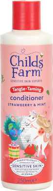 Childs Farm Tangle Taming Conditioner, Straight or Wavy Hair, Gentle, Tear Free, Strawberry and Mint, Kids, Baby, 250ml (Pack of 2)