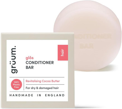 grüum Revitalising Hair Conditioner Bar 50g - SLES, EDTA & Paraben Free Conditioner Bar for Hair Lasts up to 60 Washes - Plant-Based Vegan Solid Conditioners Bars for Hairs