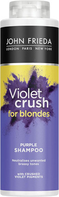John Frieda Violet Crush Purple Shampoo 500 ml, Purple Toning Shampoo for Blonde Hair, Shampoo Value Pack