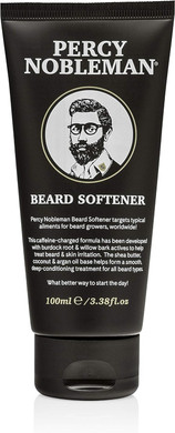 Percy Nobleman Beard Softener  Rinse-Out Beard Conditioner with Shea Butter, Coconut & Argan Oils  Strengthening Burdock & Willow Bark Formula  Smooths, Hydrates & Tames Coarse Beards (100ml)
