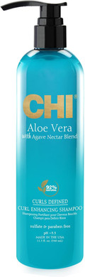 CHI Aloe Vera Curl Enhancing Shampoo, 340 ml, white
