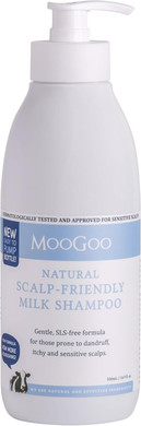 MooGoo Milk Shampoo  For Itchy, Dry, Eczema, Psoriasis & Dandruff Prone Scalps  SLS, Silicone, Sulfate & Paraben Free - Natural & Gentle Formula  500ml / 16.9 fl.oz