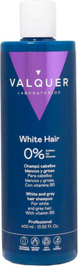 Valquer Profesional Shampoo for White and Grey Hair% No Salt, Sulphates, Parabens and Silicones - 400 ml