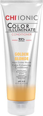 CHI Ionic Color Illuminate Conditioner, Golden Blonde, Color Enhancing Conditioner, 251 ml