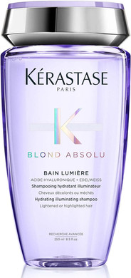 Kérastase Blond Absolu, Hydrating Illuminating Shampoo, For Lightened, Highlighted and Grey Hair, With Hyaluronic Acid & Edelweiss Flower