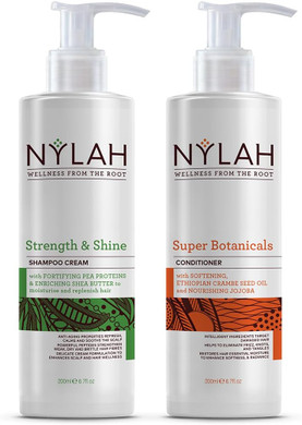 NYLAH Shampoo & Conditioner Bunle (200ml x 2) Moisture-Rich Wash Day Duo for Afro & Curly Hair  Deep Cleansing, Nourishing & Hydrating Formula for Healthy Hair