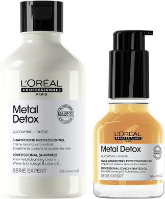 LOréal Professionnel | Metal Detox Concentrated Oil for Soft, Shiny, Silky Hair, Fast-absorbing Lightweight Concentrated Texture, Daily Leave-in, For All Hair Types, 50ml