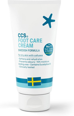 CCS Foot Care Cream for Cracked Heels and Dry Skin 75ml - Foot Cream with 10% Urea and Eucalyptus Oil - Moisturise and Soften Hard, Rough Skin and Callused Feet