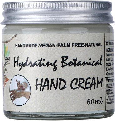 Orgaleaf Hand Cream, Hydrating Botanical Hand Cream, Vegan, Hand Made, Natural, 60 ml