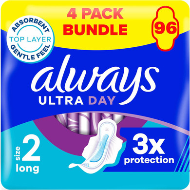 Always - 12x Ultra Sanitary Pads Long Size 2 with Wings - 1 Piece