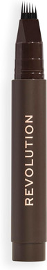 Revolution, Instant Brow Hair Pen, Precision Applicator for Hair-Like Strokes, Long-Lasting Eyebrow Pen, Dark Brown, Vegan & Cruelty-Free, 1.8ml