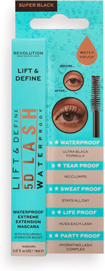 Revolution Beauty London 5D Lash Waterproof Mascara, Add Volume, Impact and Length, Black, 8g
