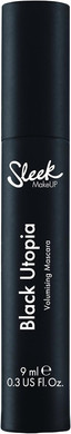 Sleek MakeUP Black Utopia Volumising Mascara, Instand Volume High Impact Mascara, Black, 9ml (Pack of 2)
