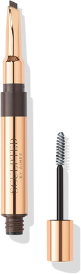 Shape & Set Black Brown Eyebrow Pencil & Fixing Gel Duo from Sculpted by Aimee 2.5ml - Travel-Friendly, Double-Ended Natural Eye Brow Pencil and Clear Brow Fixing Gel